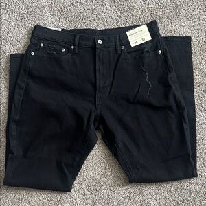 Abercrombie & Fitch Men's‎ Slim Straight Black Jeans